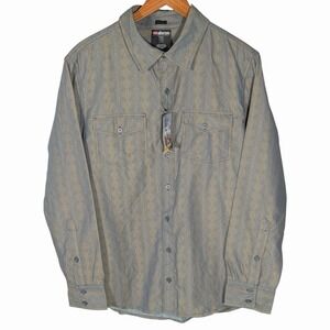 Sherpa Adventure Gear Surya‎ Shirt Mens Medium UPF 50+ Grey Long Sleeve NWT